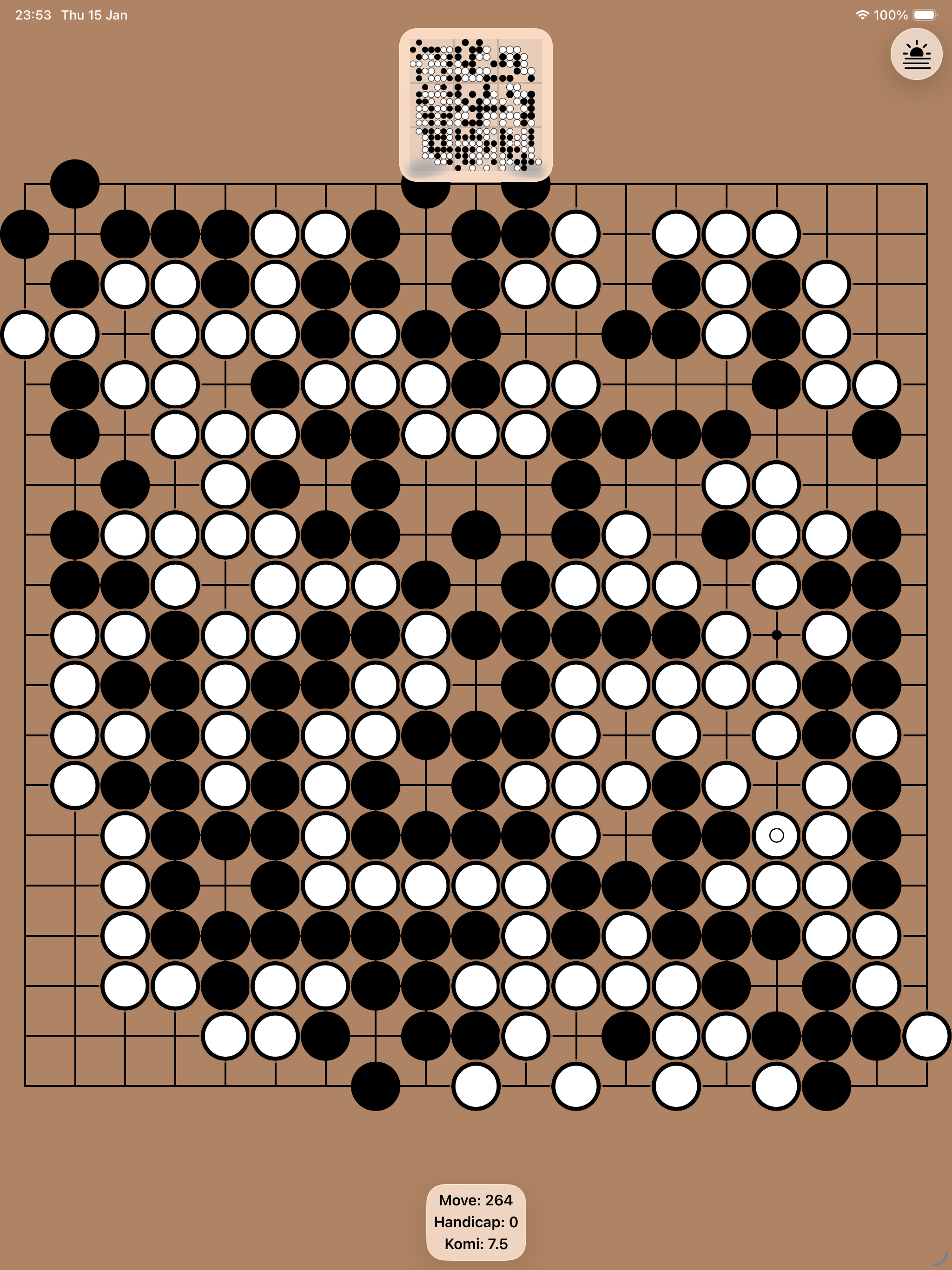 Goban3D on iPad — 2D board