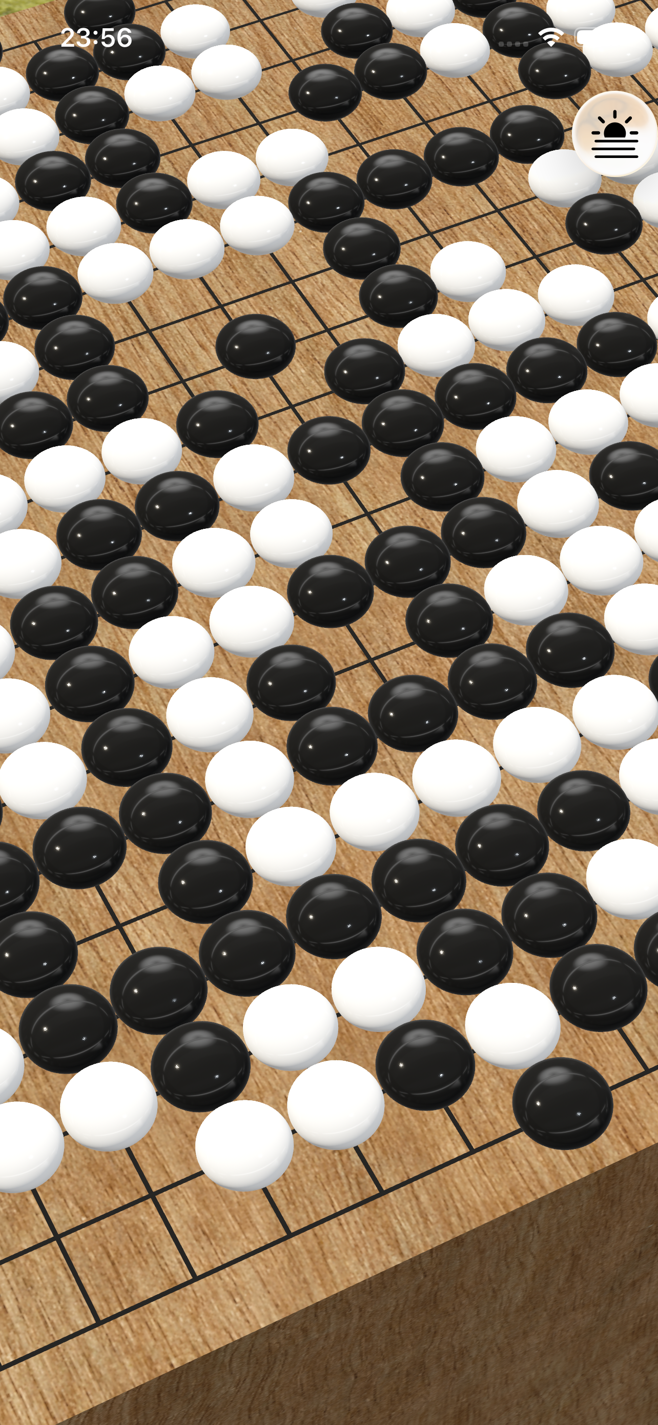 Goban3D on iPhone — 3D board with wood texture