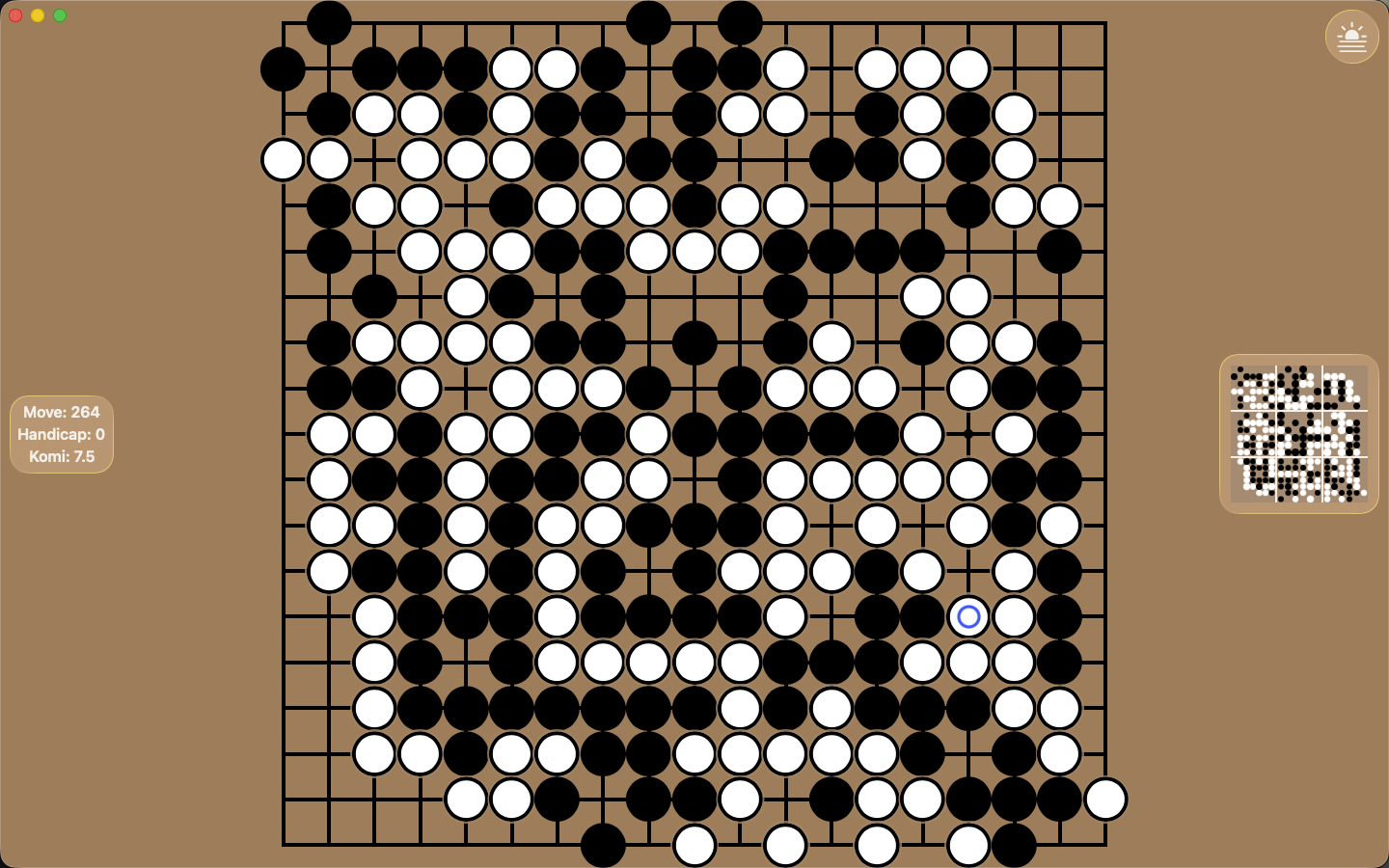 Goban3D on Mac — 2D board